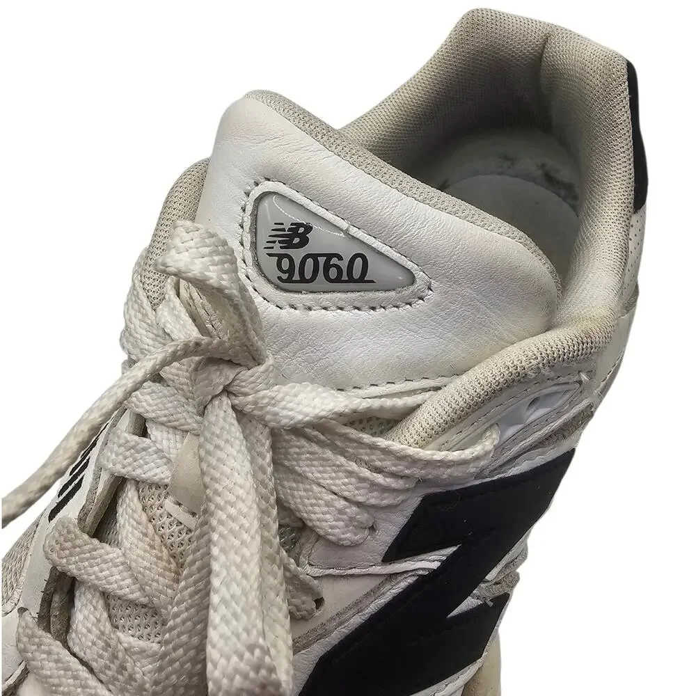 New Balance 9060 White Black Sea Salt Chunky Dad Sneakers Men's Size 9.5